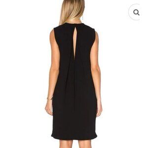 Vince Sleeveless Crepe Shift Mini Dress Women 2 Black Workwear Silk Lined